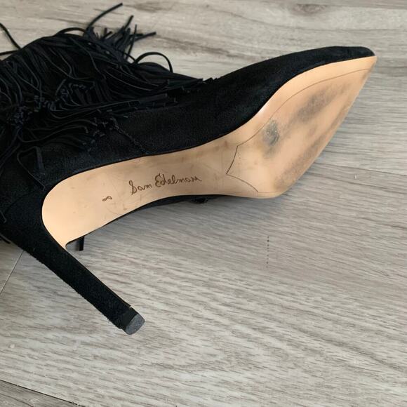 Sam Edelman Fringe Booties Size 8 - Picture 4 of 6